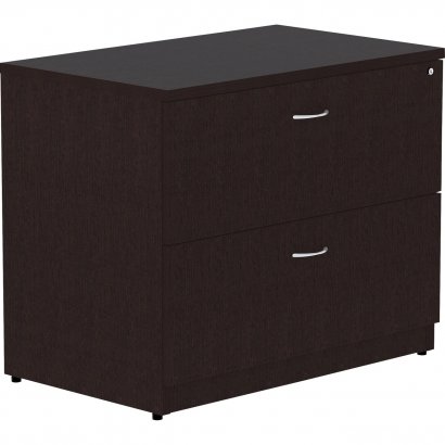 Lorell Essentials Espresso Laminate Lateral File - 2-Drawer 18223