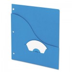 Pendaflex Essentials Slash Pocket Project Folders, 3 Holes, Letter, Blue, 25/Pack PFX32902