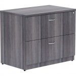 Lorell Essentials Weathered Charcoal Lateral File - 2-Drawer 69563