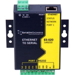 Brainboxes Ethernet 1 Port RS232 10xScrew Terminals ES-020