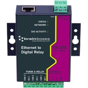 Brainboxes Ethernet to Digital IO Relay ED-038