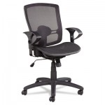 ALEET4218 Etros Series Suspension Mesh Mid-Back Synchro Tilt Chair, Mesh Back/Seat, Black ALEET4218