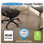 ES Robbins EverLife Chair Mats For Medium Pile Carpet, Rectangular, 46 x 60, Clear ESR122371