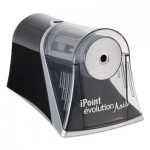 Westcott Evolution Axis Pencil Sharpener, Black/Silver, 4 1/4 w x 7d x 4 3/4h ACM15510