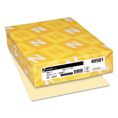 Neenah Paper Exact Index Card Stock, 110 lb, 8.5 x 11, Ivory, 250/Pack WAU49581