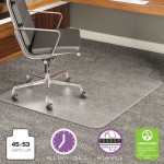 deflecto ExecuMat Intense All Day Use Chair Mat for High Pile Carpet, 45x53 w/Lip, Clear DEFCM17233