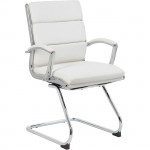 Boss Executive CaressoftPlus Chair with Metal Chrome Finish - Guest Chair B9479-WT