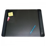 Artistic Executive Desk Pad with Leather-Like Side Panels, 24 x 19, Black AOP413841