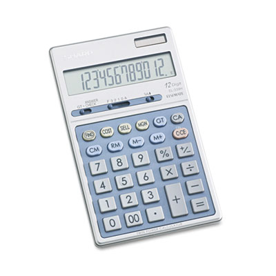 Sharp Executive Portable Desktop/Handheld Calculator, 12-Digit LCD SHREL339HB