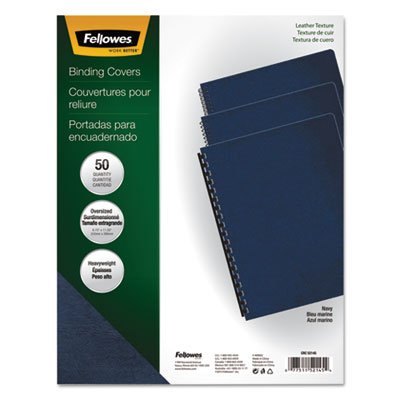 Fellowes Executive Presentation Binding System Covers, 11-1/4 x 8-3/4, Navy, 50/Pack FEL52145