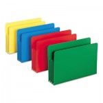 Smead Exp File Pockets, Straight Tab, Poly, Legal, Assorted, 4/Box SMD73550
