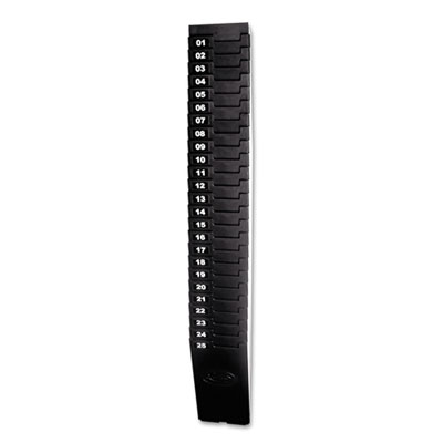 Lathem Time 257-EX Expandable Time Card Rack, 25-Pocket, Holds 7" Cards, Plastic, Black LTH257EX