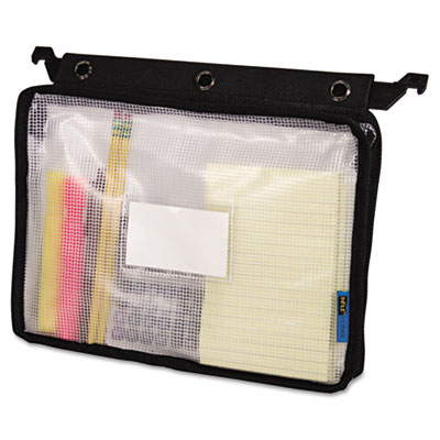 Advantus Expanding Zipper Pouch, 13 x 9 1/4, Clear/Black AVT50904