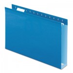Pendaflex 04153X2 BLU Extra Capacity Reinforced Hanging File Folders with Box Bottom, Legal Size, 1/5-Cut Tab, Blue, 25