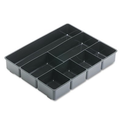 Rubbermaid Extra Deep Desk Drawer Director Tray, Plastic, Black RUB11906ROS