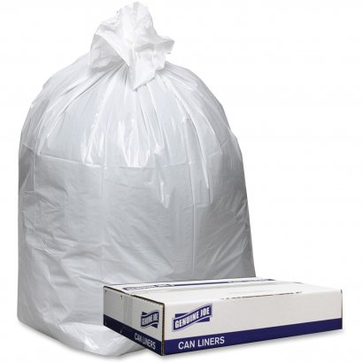 Genuine Joe Extra Heavy-duty White Trash Can Liners 3858W