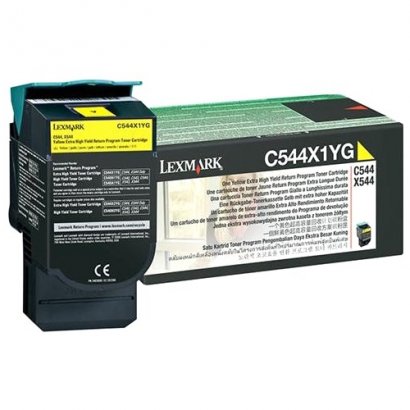 Lexmark Extra High Yield Return Program Toner Cartridge (Yellow) C544X4YG
