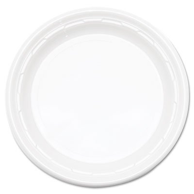 Famous Service Plastic Dinnerware, Plate, 6" dia, WE, 125/Pack, 8 Packs/Carton DCC6PWF