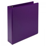Samsill Fashion View Binder, Round Ring, 11 x 8-1/2, 2" Capacity, Purple, 2/Pack SAMU86608