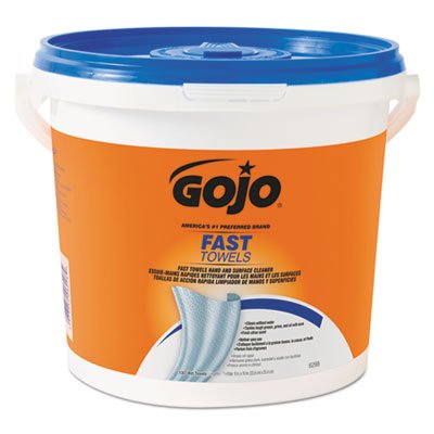 GOJ 6298 FAST TOWELS Hand Cleaning Towels, 7 3/4 x 11, 130/Bucket, 4 Buckets/Carton GOJ6298