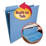 Smead FasTab Hanging File Folders, Letter, Blue, 20/Box SMD64099