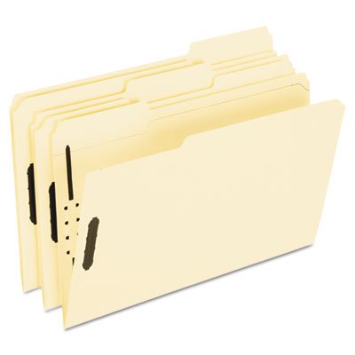Pendaflex Fastener Folders, 2 Fasteners, 1/3 Cut Tabs, Legal, Manila, 50/Box PFXFM313