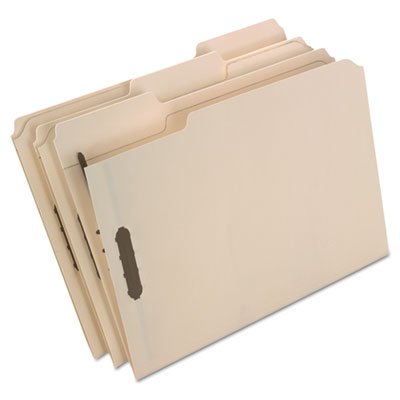 Pendaflex Fastener Folders, 2 Fasteners, 1/3 Cut Tabs, Letter, Manila, 50/Box PFXFM213