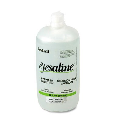 Fendall Eyesaline Eyewash Bottle Refill, 32oz Bottle, 12/Carton FND320004550000