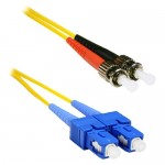 eNet Fiber Optic Duplex Patch Network Cable SCST-SM-1M-ENC