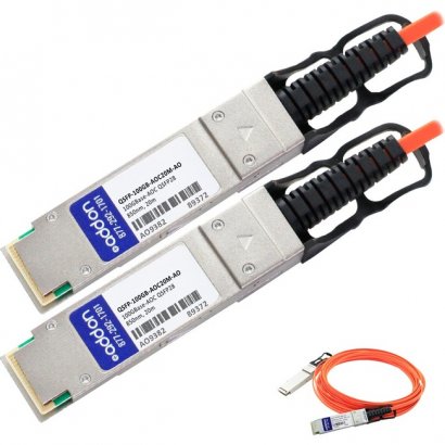 AddOn Fiber Optic Network Cable QSFP-100GB-AOC20M-AO
