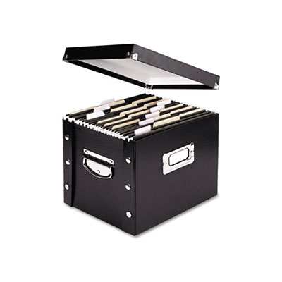 Snap-N-Store File Box, Letter Files, 11.75" x 9.75" x 9.5", Black IDESNS01533