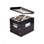 Snap-N-Store File Box, Letter Files, 11.75" x 9.75" x 9.5", Black IDESNS01533