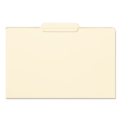 Smead File Folder, 1/3 Cut Second Position, Reinforced Top Tab, Legal, Manila, 100/Box SMD15336