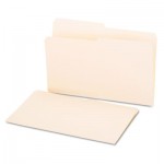 UNV15112 File Folders, 1/2 Cut, One-Ply Top Tab, Legal, Manila, 100/Box UNV15112