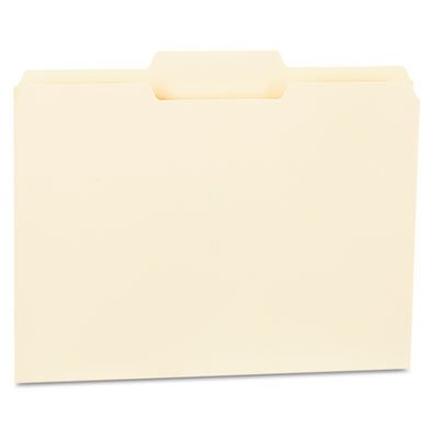 UNV12122 File Folders, 1/3 Cut Second Position, One-Ply Top Tab, Letter, Manila, 100/Box UNV12122