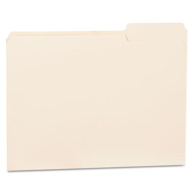 UNV12123 File Folders, 1/3 Cut Third Position, One-Ply Top Tab, Letter, Manila, 100/Box UNV12123
