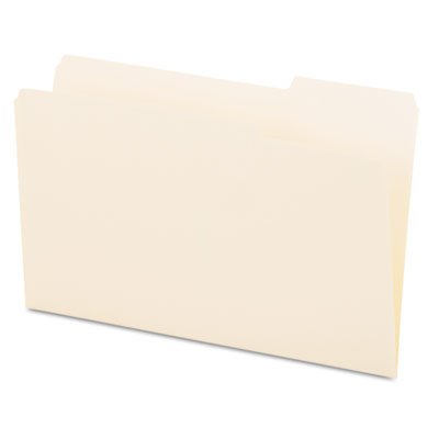 UNV15123 File Folders, 1/3 Cut, One-Ply Top Tab, Third Position, Legal, Manila, 100/Box UNV15123