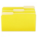 UNV10524 File Folders, 1/3 Cut One-Ply Top Tab, Legal, Yellow/Light Yellow, 100/Box UNV10524