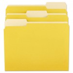 UNV10504 File Folders, 1/3 Cut One-Ply Top Tab, Letter, Yellow/Light Yellow, 100/Box UNV10504