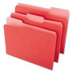 UNV10503 File Folders, 1/3 Cut One-Ply Top Tab, Letter, Red/Light Red, 100/Box UNV10503