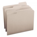 Smead File Folders, 1/3 Cut Top Tab, Letter, Gray, 100/Box SMD12343