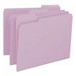 Smead File Folders, 1/3 Cut Top Tab, Letter, Lavender, 100/Box SMD12443