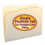 Smead File Folders, 1/3 Cut First Position, One-Ply Top Tab, Letter, Manila, 100/Box SMD10331