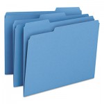 Smead File Folders, 1/3 Cut Top Tab, Letter, Blue, 100/Box SMD12043