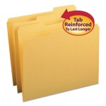 Smead File Folders, 1/3 Cut, Reinforced Top Tab, Letter, Goldenrod, 100/Box SMD12234