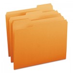 Smead File Folders, 1/3 Cut Top Tab, Letter, Orange, 100/Box SMD12543