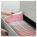 Smead File Folders, 1/3 Cut Top Tab, Letter, Pink, 100/Box SMD12643