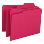 Smead File Folders, 1/3 Cut Top Tab, Letter, Red, 100/Box SMD12743