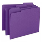 Smead File Folders, 1/3 Cut Top Tab, Letter, Purple, 100/Box SMD13043