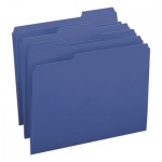 Smead File Folders, 1/3 Cut Top Tab, Letter, Navy, 100/Box SMD13193
